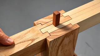 Using only ordinary pieces of wood, the 65-year-old carpenter created incredibly strong wood joints.