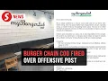 Download Lagu Burger chain fires COO over offensive post, apologises to Muslim community