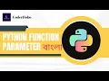 Python Function with parameter Tutorial Python Bangla Tutorial CoderHobo