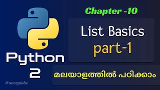 Python List Basics - Part 1 Python Tutorial 10 Python Tutorial in Malayalam