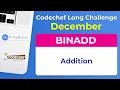 Codechef Long Challenge December - Addition