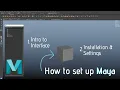 Maya Basics Part 1 Setting up Maya Beginner Tutorial