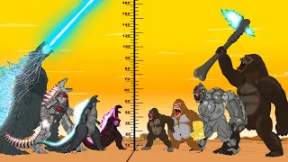 TOP 4 Strongest Evolution of  GODZILLA vs KONG: Who Is Stronger? | Godzilla & Kong Power Comparison
