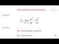 3 Kinematics Average and Instantaneous acceleration