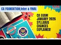 Download Lagu CA Exam January 2026 Syllabus changed Explain | CA Foundation,Inter \u0026 Final January 2026 Exams 