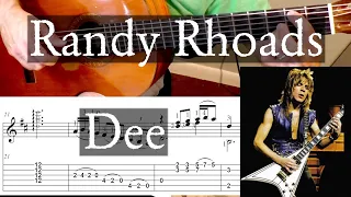 Download DEE - Randy Rhoads - Full Tutorial with TAB - Fingerstyle Guitar MP3