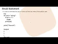 Jump statement in Python