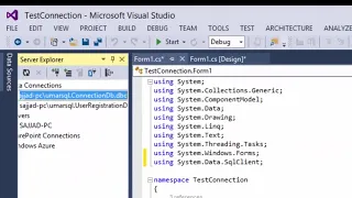 How to connect SQL server 2008 database with visual Studio 2012 C