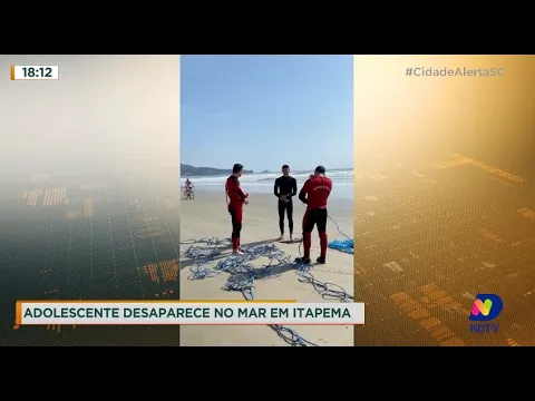 Adolescente desaparece no mar em Itapema