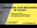 Handle Dropdowns List of WebElements get GetText with examples WebDriver Tutorial in Telugu