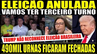 💥URGENTE! ELEIÇÃO ANULADA, VAMOS TER UM TERCEIRO TURNO - TRUMP NÃO RECONHECE ELEIÇÃO BRASILEIRA