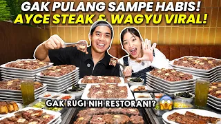 GAK RUGI NIH RESTORAN!?😱 MUKBANG AYCE STEAK & WAGYU VIRAL! FT. HARUKA