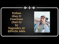Working with Functions Part-2 Arguments Parameters Passing Parameters Explanation by Nagendra Sir