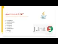 Assertions in Junit