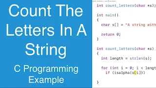 Count The Letters In A String C Programming Example