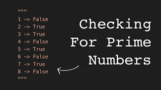 Easy Python Practice Question 2 Checking For Prime Numbers