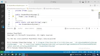 JFrame in Java Swing Student Record System