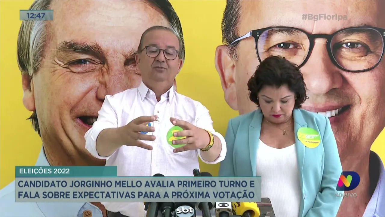 Candidato Jorginho Mello avalia primeiro turno e fala sobre expectativas para a próxima votação