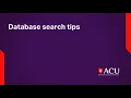 Database search tips