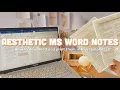 TAKING AESTHETIC DIGITAL NOTES ON MS WORD I How to print notes on a loose-leaf paper free templates