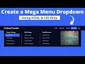 How to Create Mega Menu using only HTML CSS Mega Dropdown Menu