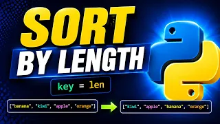 Python List sort Sort by Length using key len Python for Beginners sort list