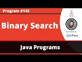 Java program implementing Binary Search