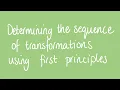 Determining the sequence of transformations using first principles Unit 3 and 4 VCE Maths Methods