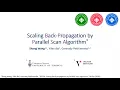 COHESA 20 Lighting Talk BPPSA Scaling Back-propagation by Parallel Scan Algorithm