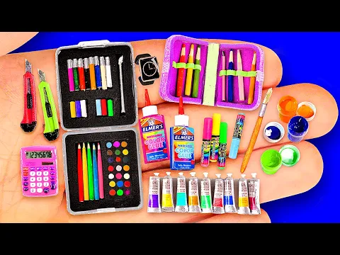 Download MP3 26 DIY MINIATURE SCHOOL SUPPLIES IDEAS ~ BIG COLLECTION OF MINIATURES