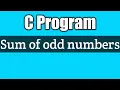 Write a c program to find sum of odd numbers in an array vision academy