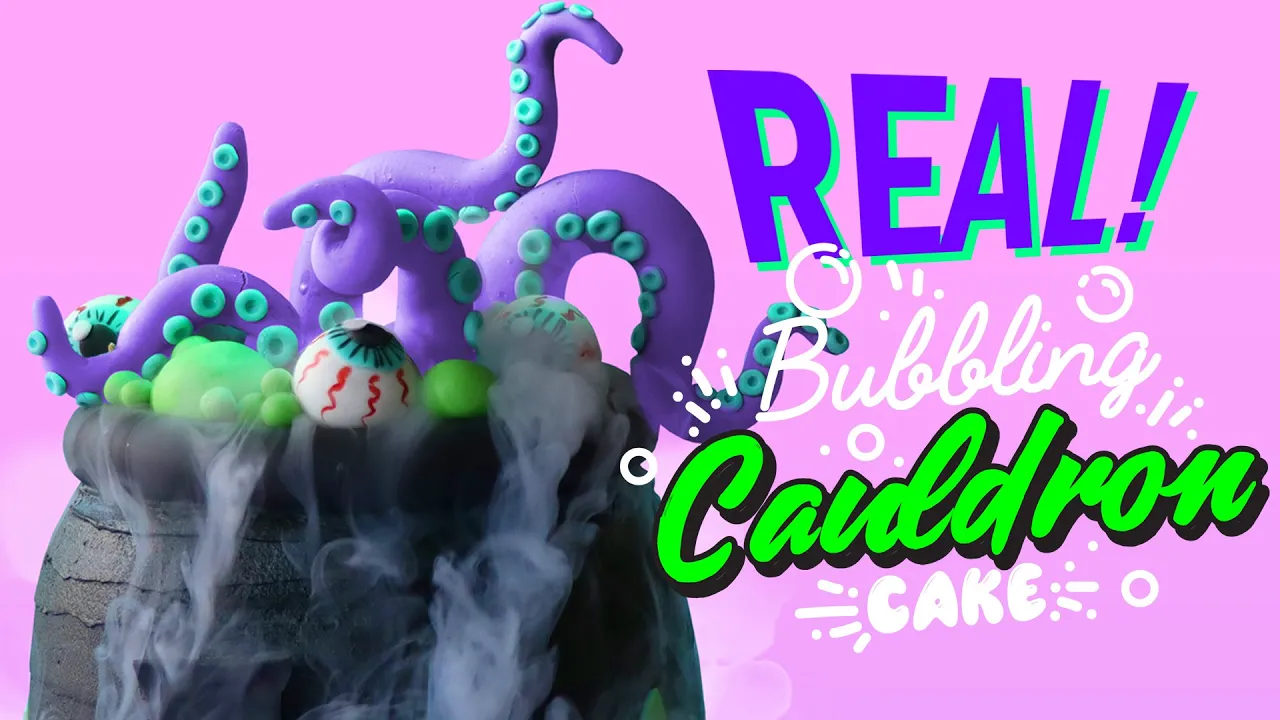 REAL Bubbling Cauldron Halloween Cake! - The Scran Line