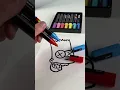 Drawing Bart Simpson with Posca Markers Glitch Effect