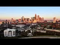 Timelapse - Good Morning Charlotte NC Stock Footage Sunrise with Aerial 4K Drone Footage