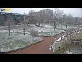 LIVE Snow falling in Boone North Carolina on the campus of App State
