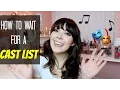 How to Wait for a Cast List Theatre Actor Advice