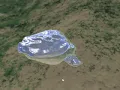 Particle based fluid with marching cubes