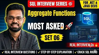 Part 6 SQL Aggregate Functions SQL Interview Preparation Series 2026 NET Java Full Stack