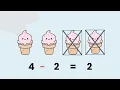 Simple Maths Single Digit Substraction