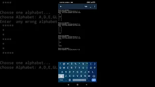 Write a Python program to print alphabet pattern