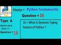 What is Dynamic Typing feature of Python