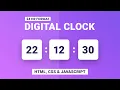 Easy Digital Clock HTML CSS Javascript Javascript Project