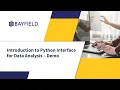 Introduction to Python Interface for Data Analysis - Demo