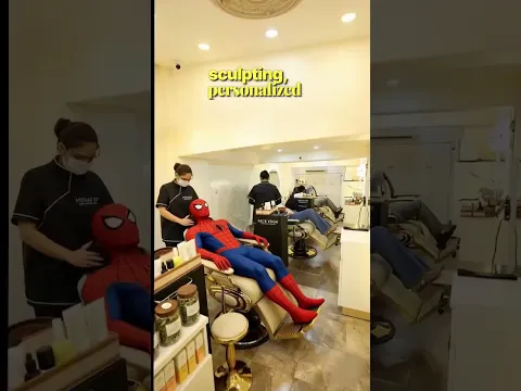 Spider-Man has places to be… but first, a facial. #faceyogabyvibhutiarora #houseofbeautyindia