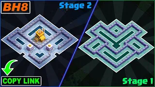 New Best BH8 Base 2 Stage Builder Hall 8 Base COPY Link After Update Clash of Clans