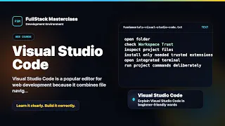 Visual Studio Code Explained FullStack Masterclass Fundamentals Course