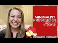 Minimalist Preschool Plans Homeschool Preschool SD 480p