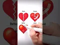 Download Lagu Draw Broken Hearts! #art #drawing #shorts #heart #brokenheart  #howtodraw #easydraw