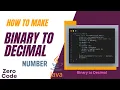 How to Convert Binary to Decimal in Java Java Tutorial Zero Code Easy Step-by-Step Guide