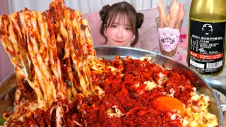 大食い 韓国激辛太麺 ASMR  大食い 韓国激辛太麺 ASMR